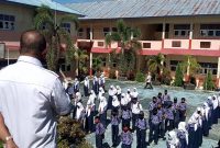 SMP Negeri 1 Ternate di berikan arahan terkait protokol kesehatan. Foto Dok