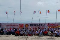 Dewan Pimpinan Daerah (DPD) Partai Gerindra Provinsi Maluku Utara, menggelar peringatan HUT Partai ke 14 di Pantai Rekreasi Falajawa, Ternate Tengah