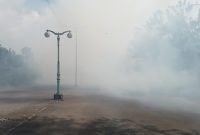 Kabut Asap Selimuti Kantor Bupati Pulau Morotai