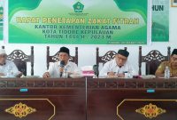 Penetapan zakat Fitrah ini disepakati oleh Kementerian Agama, Majelis Ulama Indonesia (MUI), Pemerintah Kota Tidore Kepulauan dan sejumlah Ormas Islam dalam rapat bersama di Aula Nuku, Kantor Kemenag Tidore Kepulauan, Senin (20/3/2023)