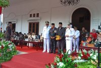 Pemerintah Daerah Kabupaten Kepulauan Sula, Provinsi Maluku Utara menggelar upacara peringatan hari jadi kabupaten yang Ke-20 Tahun.