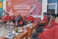 Dewan Pimpinan Daerah (DPD) Partai Demokrasi Indonesia Perjuangan (PDIP) Provinsi Maluku Utara, melakukan konsolidasi pemenangan Pileg dan Pilpres di Kabupaten Pulau Morotai 