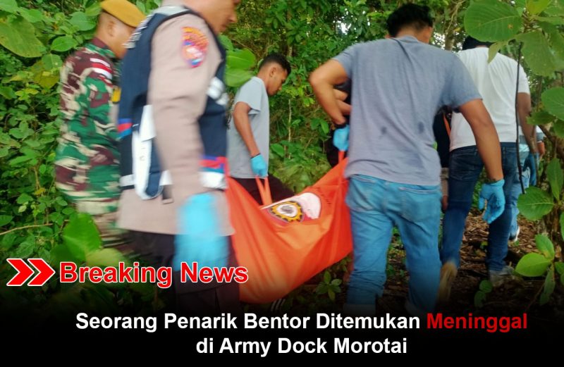 Warga Pulau Morotai dibuat heboh dengan penemuan mayat berjenis kelamin laki-laki di area wisata Army Dock, Desa Darame, Kecamatan Morotai Selatan, Minggu (16/7/2023).
