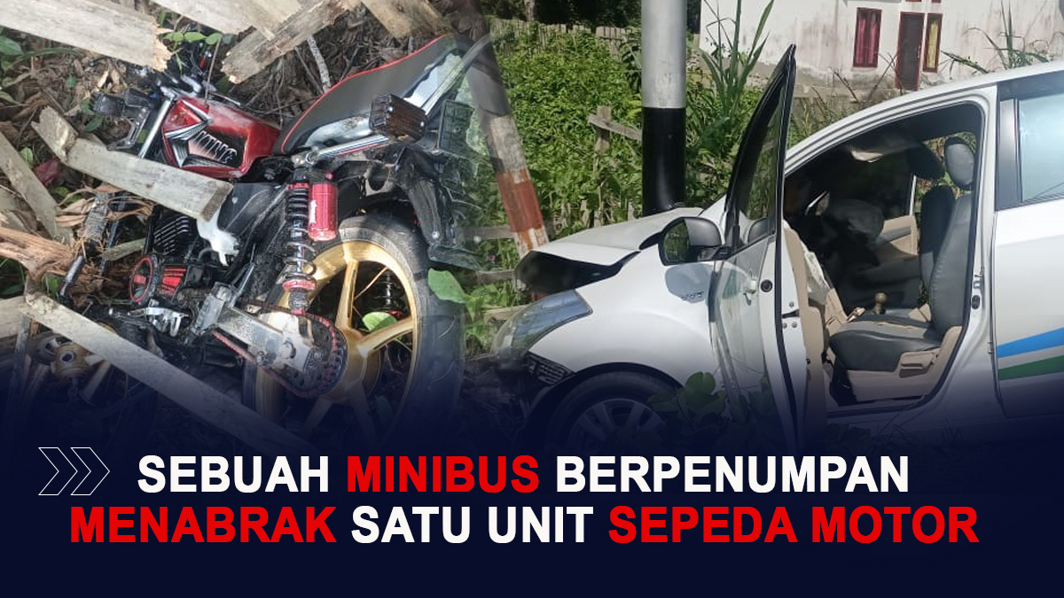 Minibus Berpenumpang Seruduk Sepeda Motor, 4 Korban Dilarikan ke RS Sanana
