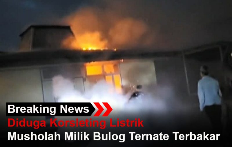 Diduga terjadi arus pendek listrik, satu bangunan milik Kantor Bulog di Kelurahan Salahudin, Kecamatan Ternate Tengah, Kota Ternate hangus terbakar pada Minggu (16/7/2023)