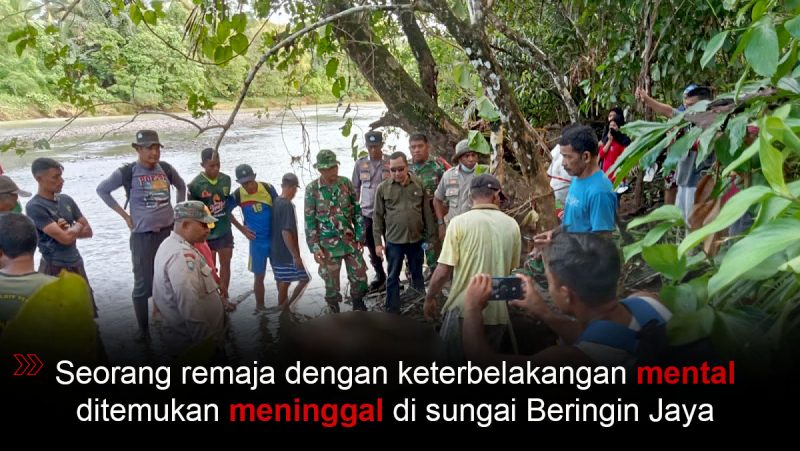 Seorang remaja dengan keterbelakangan mental ditemukan meninggal di sungai Beringin Jaya, Kecamatan Oba Tengah, Kota Tidore Kepulauan (Tikep) pada Minggu (15/7/2023)