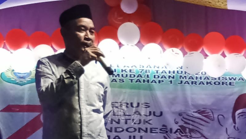 Wakil Bupati Kabupaten Halmahera Barat, Djufri Muhamad Saat Memberikan Sambutan.
