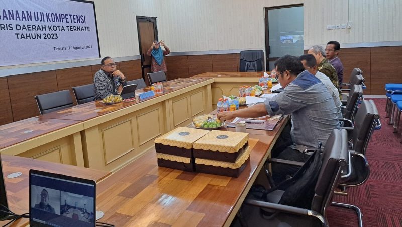 Tahapan pelaksanaan Uji Kompetensi (Ukom) untuk jabatan Sekretaris Daerah Kota Ternate, yang saat ini dijabat oleh Jusuf Sunya, usai dilaksanakan pada Kamis (31/08/2023)