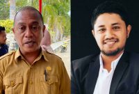 Kepala Bagian Hukum Setda Kabupaten Halmahera Selatan, Yusran Umakamea dan Ismid Usman SH, sebagai kuasa hukum Pemkab
