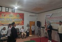 Ketua dan Anggota Bawaslu Kabupaten Pulau Morotai melantik satu Anggota Pengganti Antar Waktu (PAW) Anggota Panwaslu Kecamatan Morotai Timur