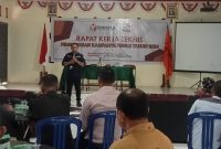 Badan Pengawas Pemilihan Umum (Bawaslu) Pulau Morotai bersama Bawaslu Provinsi Maluku Utara, menggelar rapat kerja (raker) teknis pengawasan kampanye Pemilu tahun 2024