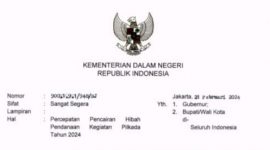 Surat Kemendagri yang ditujukan kepada seluruh Gubernur, Bupati dan Walikota di seluruh Indonesia.