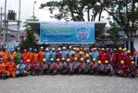 Foto bersama Manajemen PLN UIW MMU beserta peserta kegiatan Inspection Day Serentak di Bulan K3 Nasional 2024