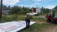 Penertiban baliho yang dilakukan Satpol PP Pulau Morotai