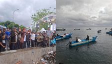 Penyerahan armada tangkap nelayan disaksikan langsung Wakil Gubernur Malut Sarbin Sehe, Senin (6/10/2025).
